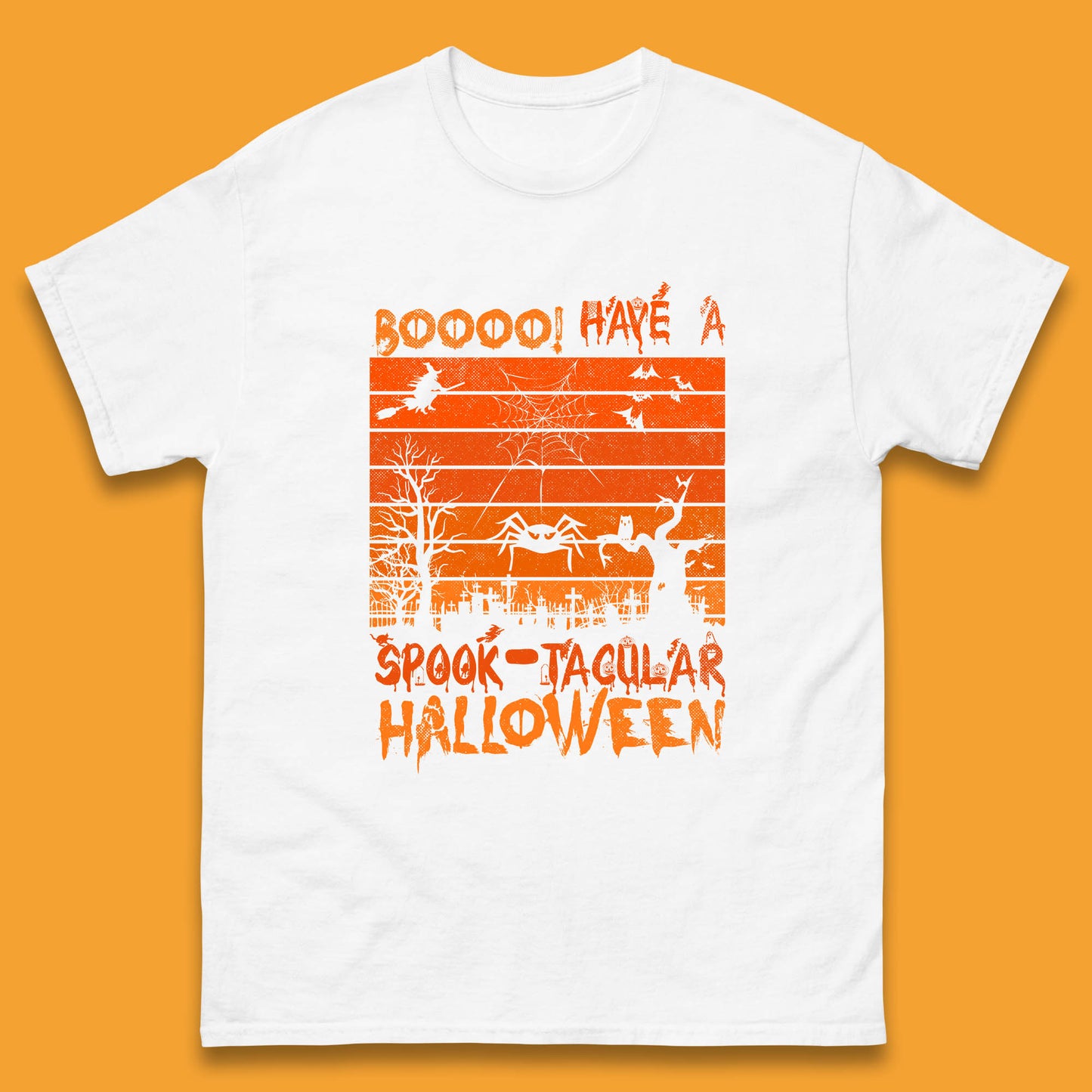 Booo Have A Spook Tacular Halloween Graveyards With Dead Tree Horror Scary Mens Tee Top