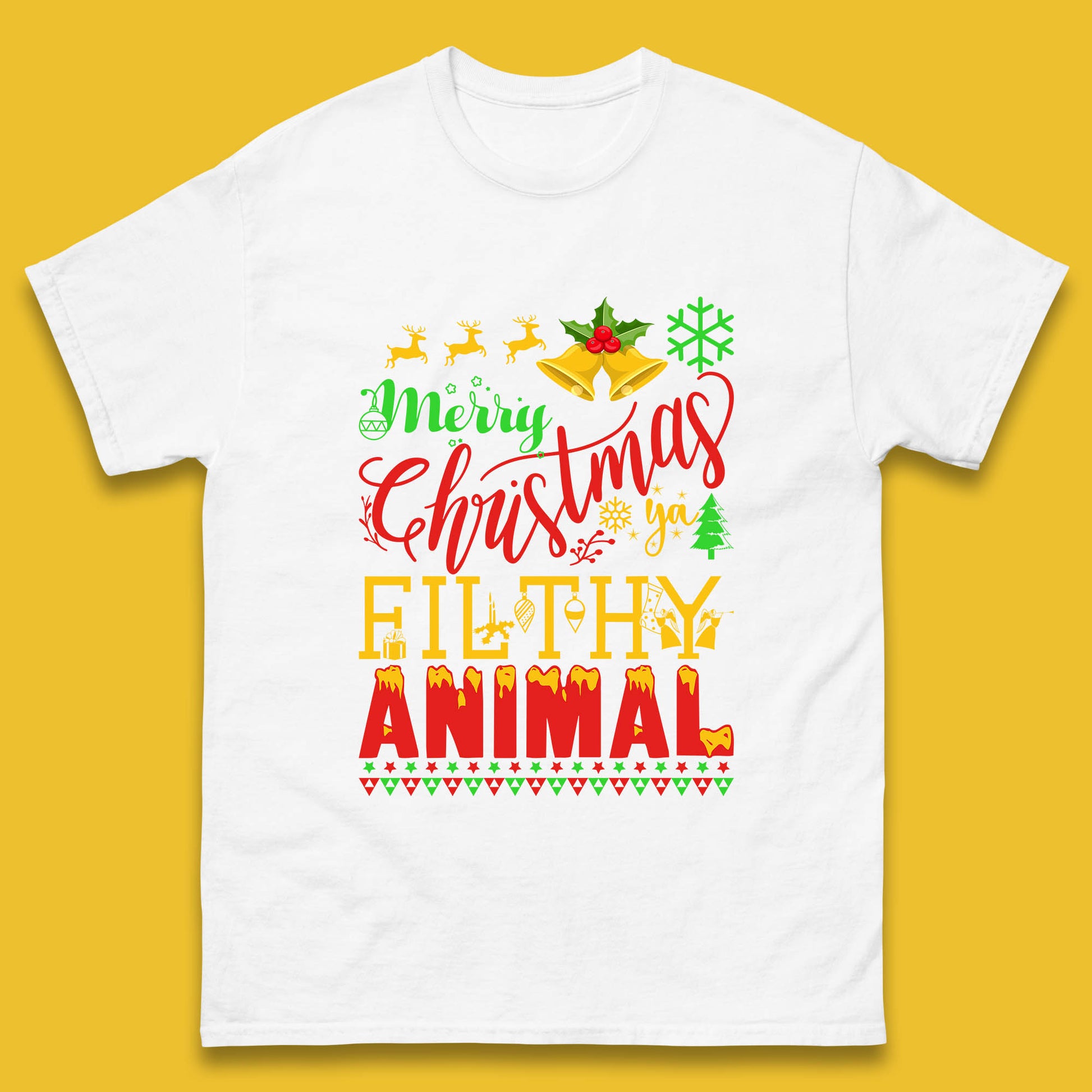 merry christmas ya filthy animal t shirt
