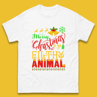 merry christmas ya filthy animal t shirt