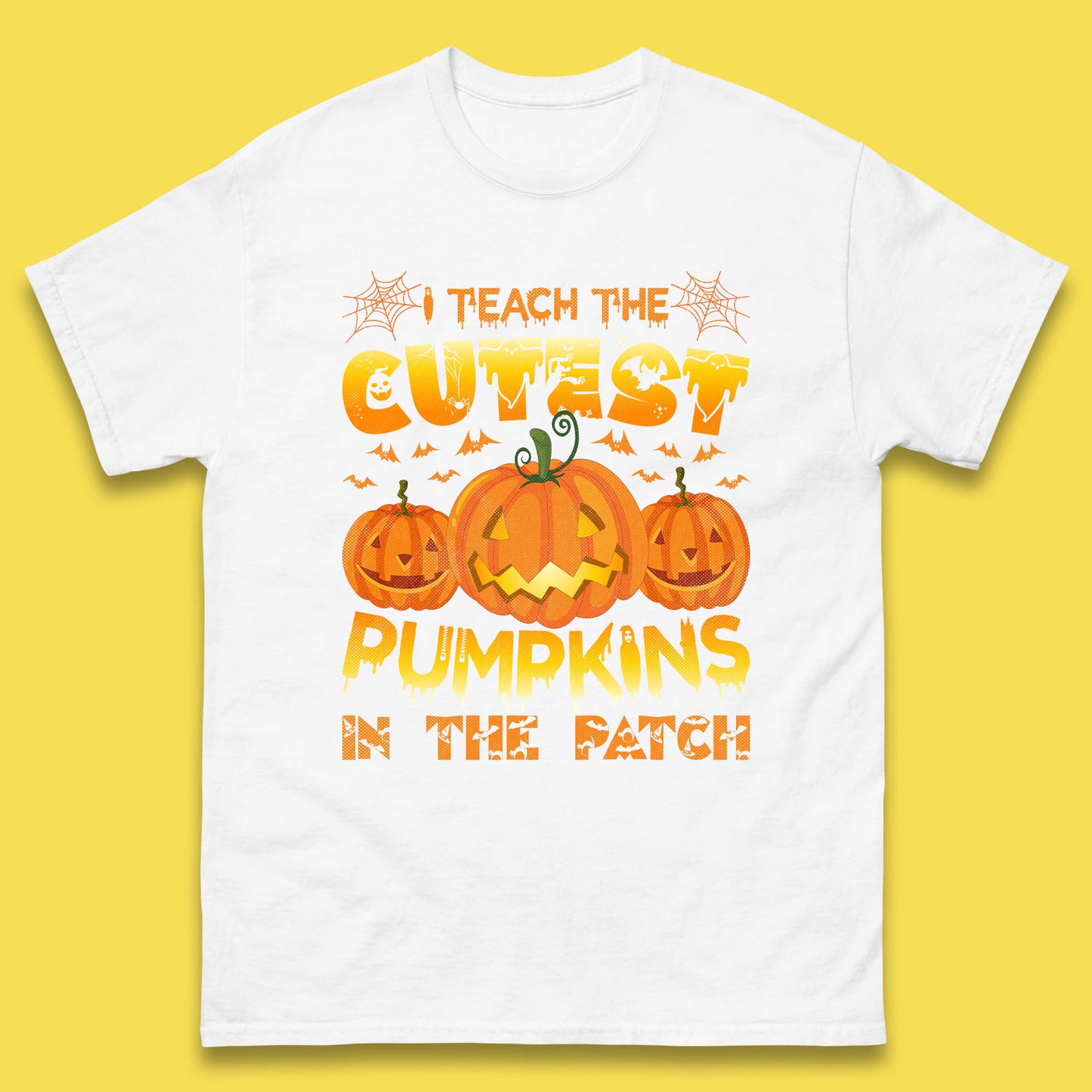I Teach The Cutest Pumpkins in The Patch Halloween Pumpkin Teacher Costume Gift Mens Tee Top