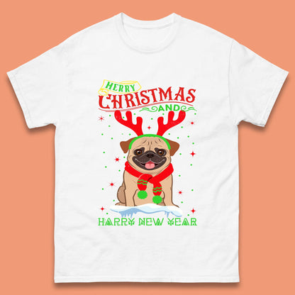 christmas pug dog t shirt
