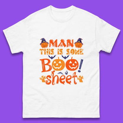 Man This Is Some Boo Sheet Funny Ghost Halloween Costume Mens Tee Top