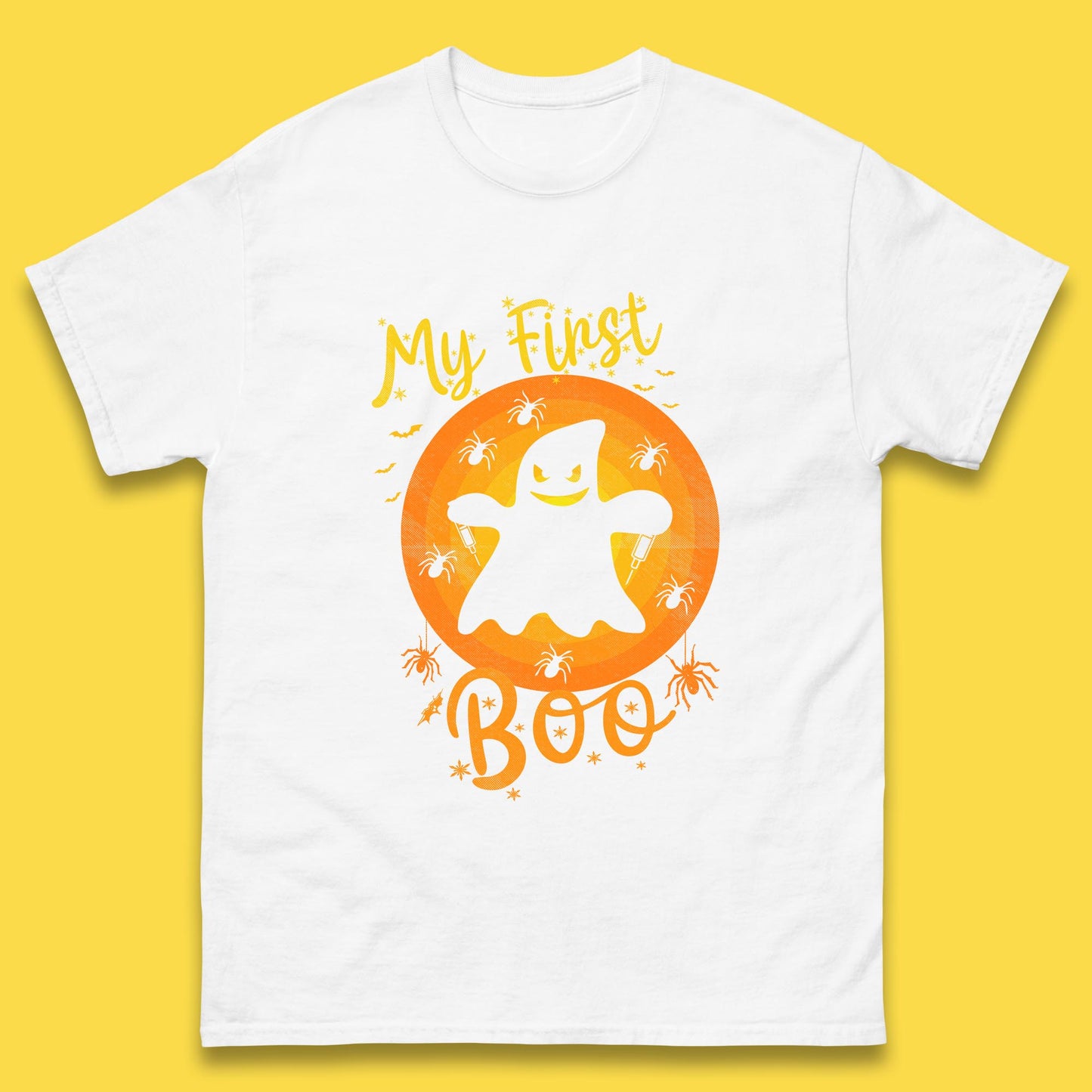 My First Boo Halloween Funny Boo Ghost Horror Scary Creepy Season Mens Tee Top