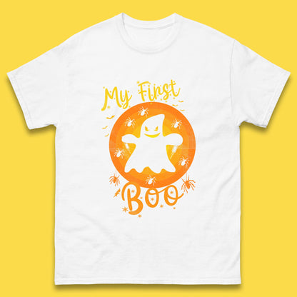 My First Boo Halloween Funny Boo Ghost Horror Scary Creepy Season Mens Tee Top