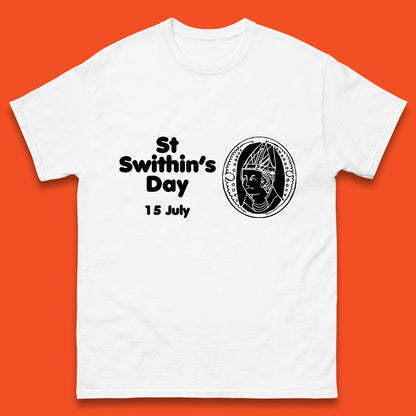 St. Swithin's Day 15 July Saint Swithun's Day Weather Folklore Mens Tee Top