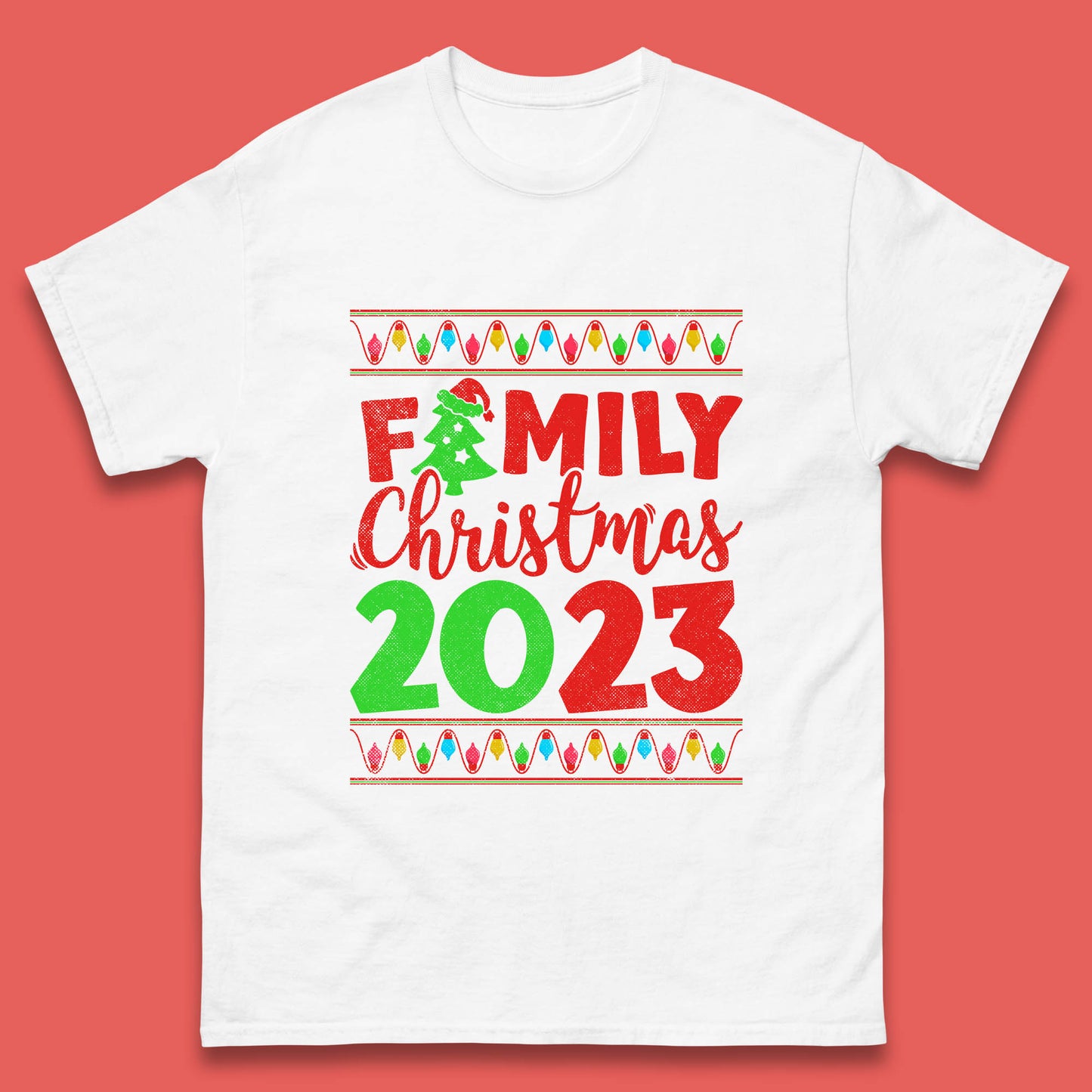 Family Christmas 2023 Merry Christmas Squad Xmas Matching Costume Mens Tee Top
