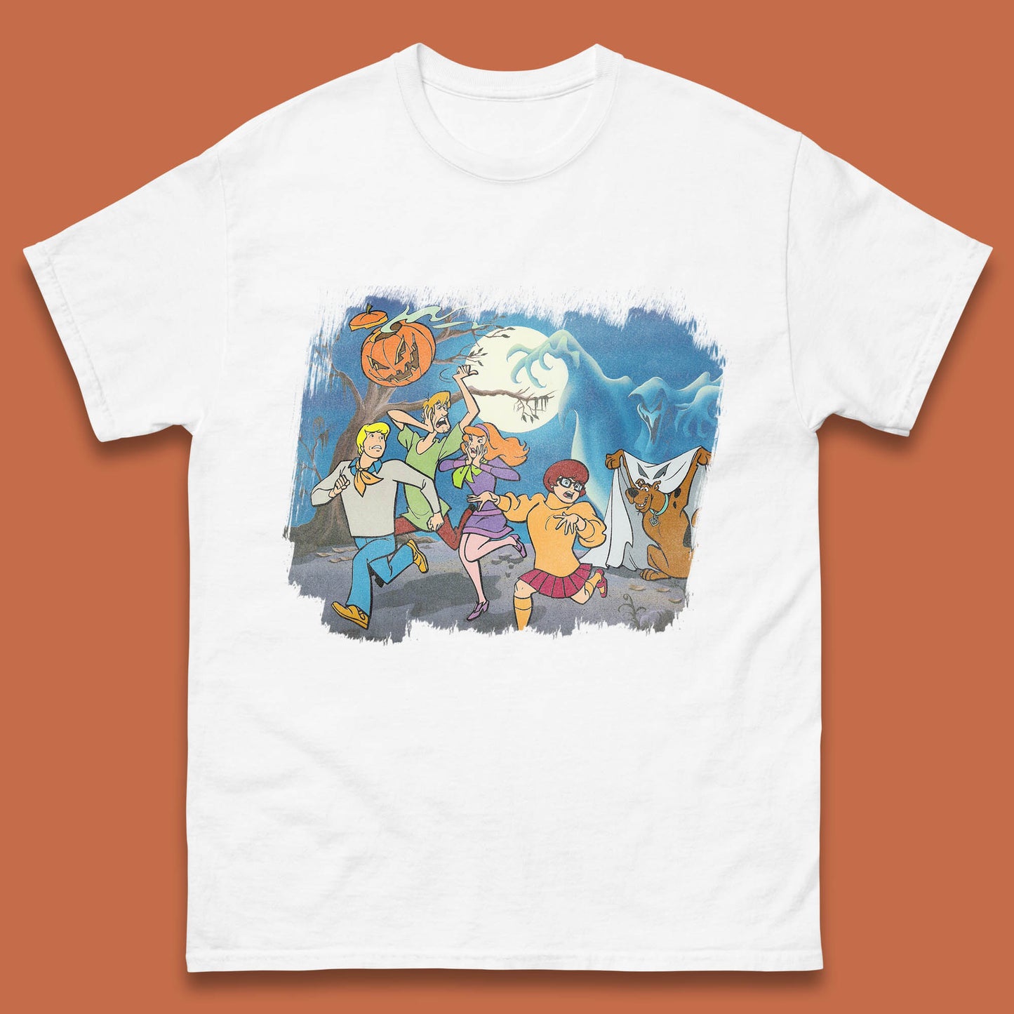 Scooby Doo & Gang Halloween Horror Scary Ghost Haunted Scary Night Mens Tee Top