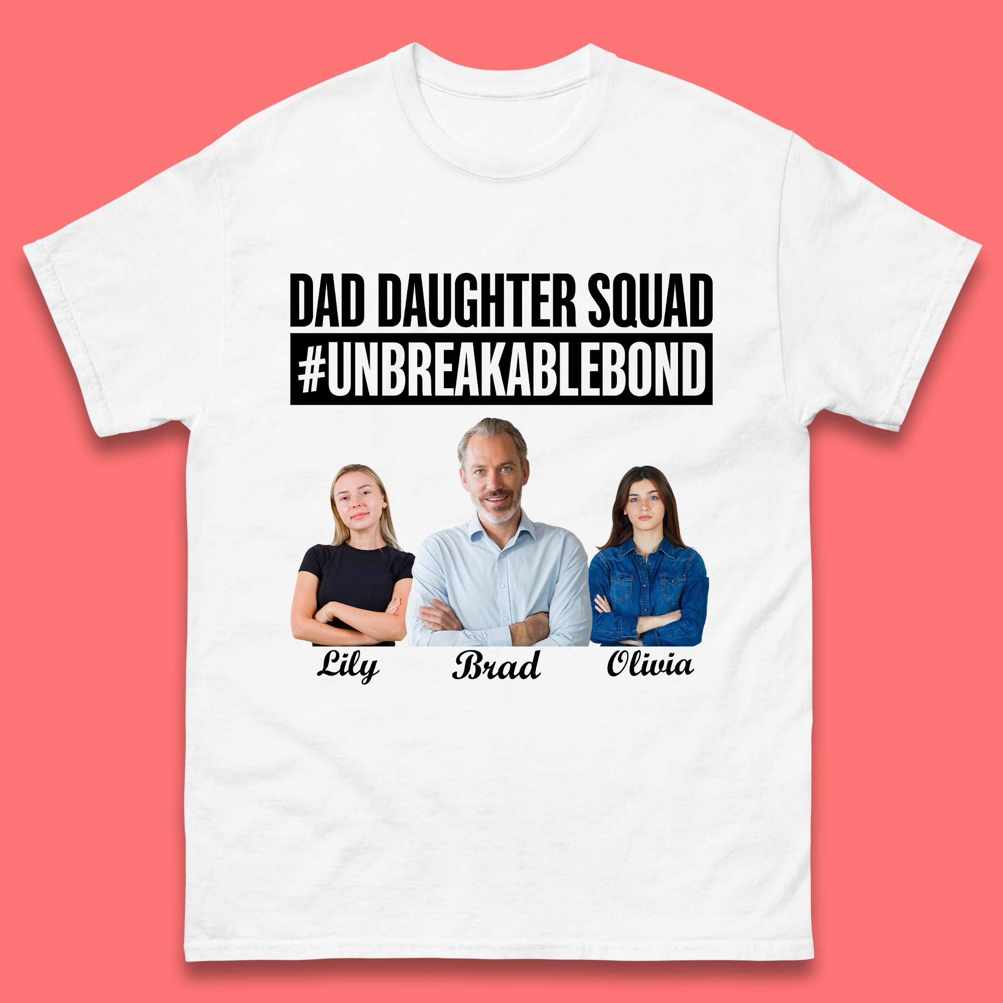 Personalised Dad Daughter Squad Mens T-Shirt