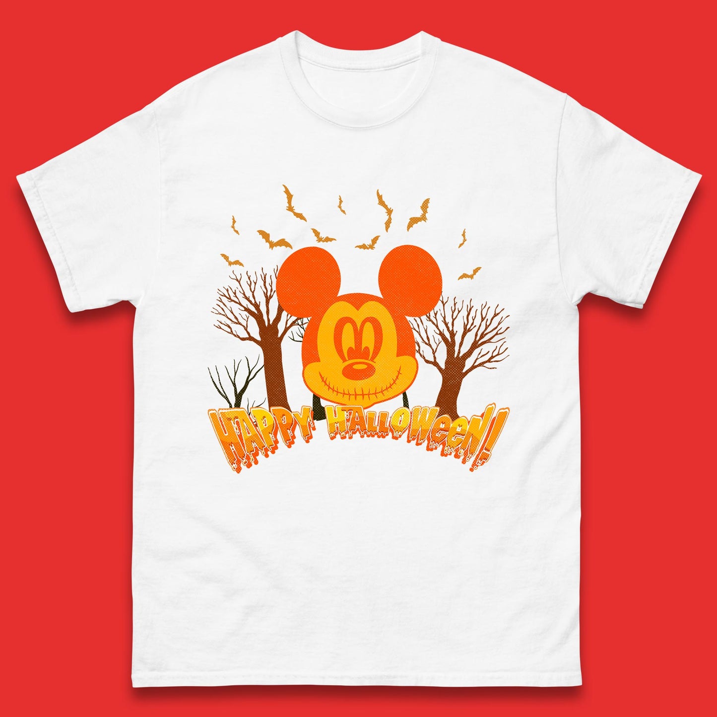 Happy Halloween Mickey Mouse Horror Scary Spooky Jack Face Halloween Disney Trip Mens Tee Top