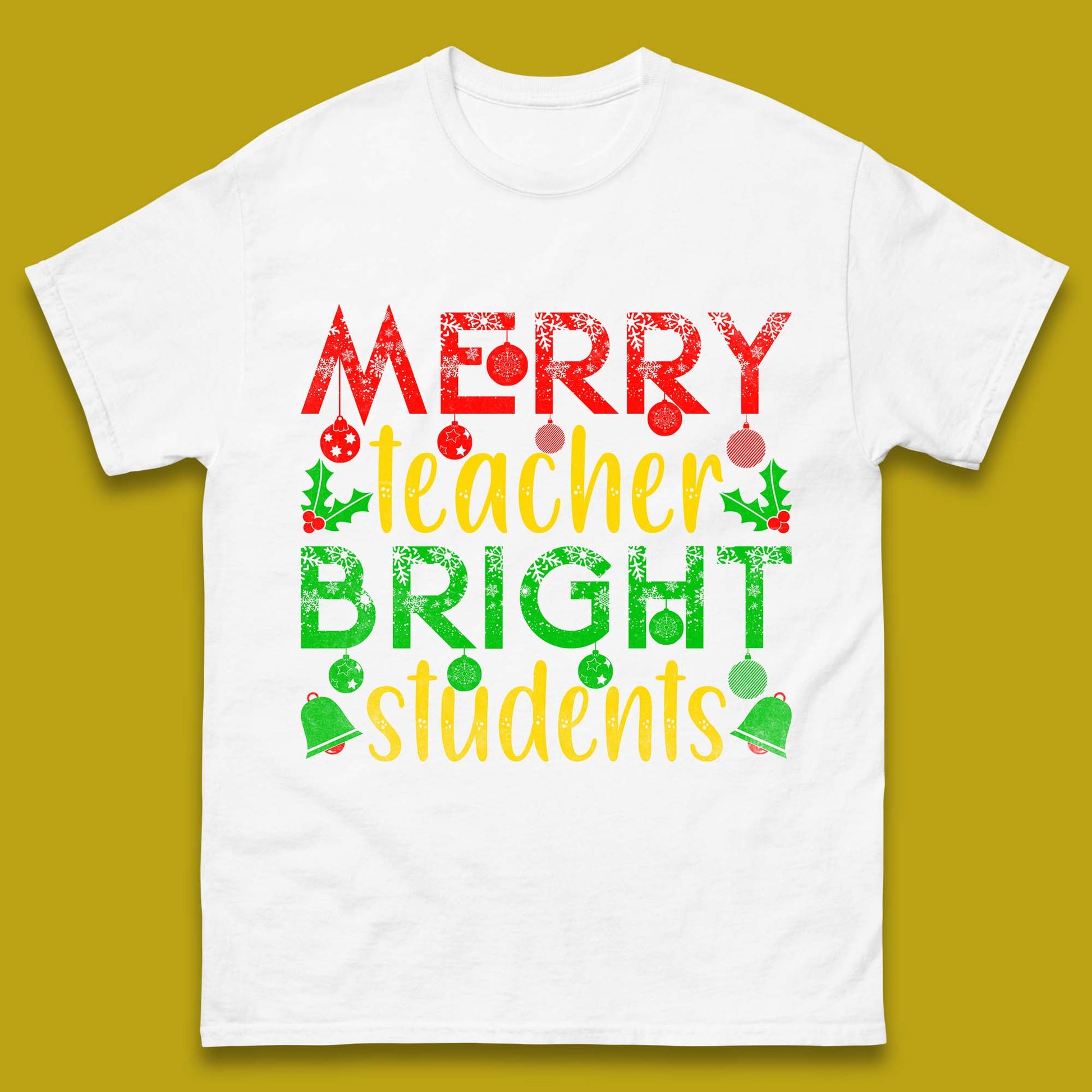 merry teacher bright students christmas t shirt