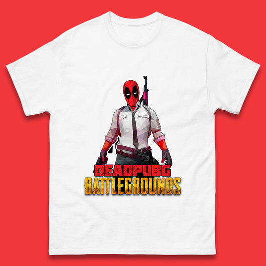 Deadpubg Battlegrounds Deadpool FPS Comic PUBG PlayerUnknown'S Battlegrounds Inspired Parody Gaming Mens Tee Top