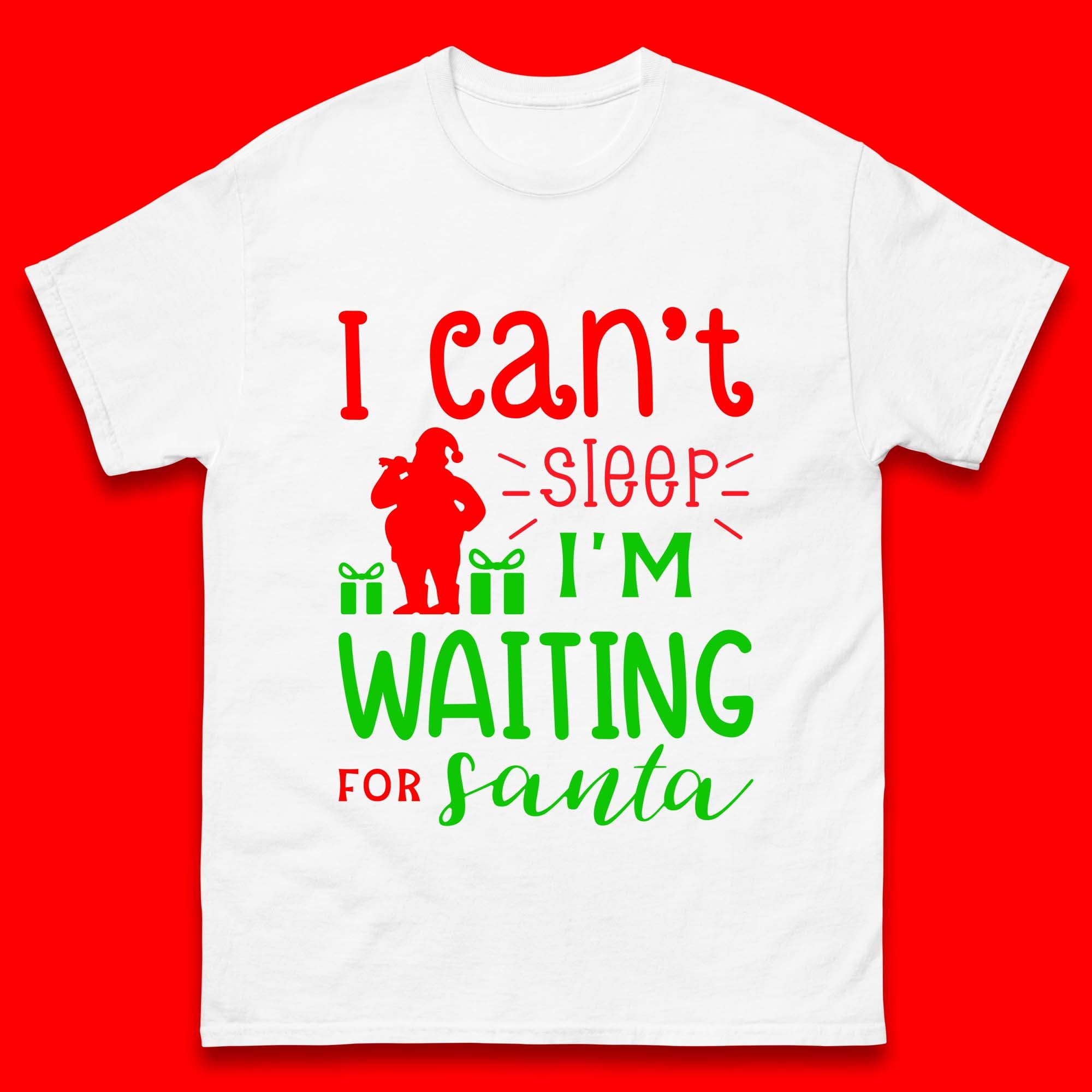Christmas Waiting For Santa Mens T-Shirt