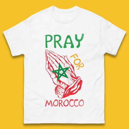 Pray For Morocco Stand With Morocco Support Morocco Stay Strong Morocco Earthquake Mens Tee Top