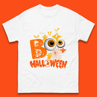 Halloween Spooky Boo Eye Balls Funny Halloween Boo Ghost Spooky Season Mens Tee Top
