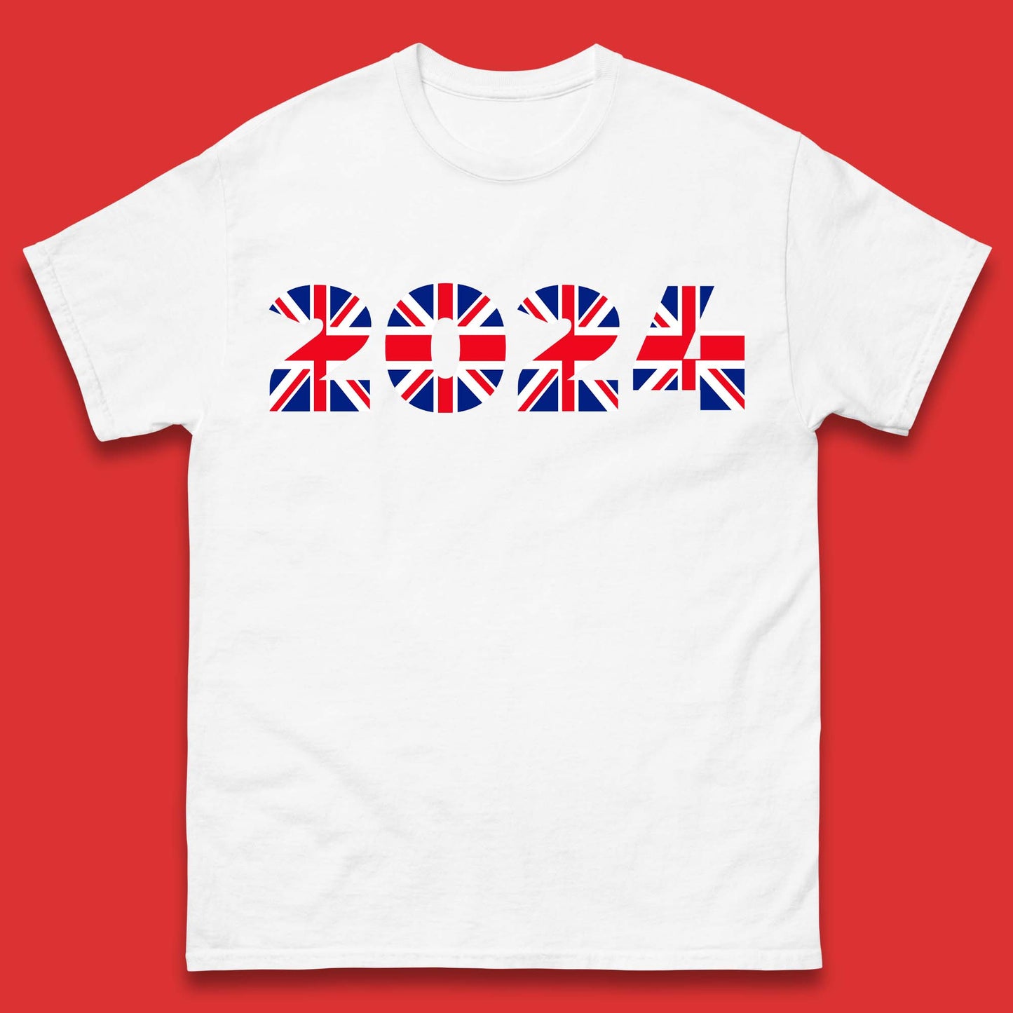 New Year 2024 UK Flag Mens T-Shirt