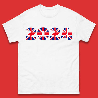 New Year 2024 UK Flag Mens T-Shirt