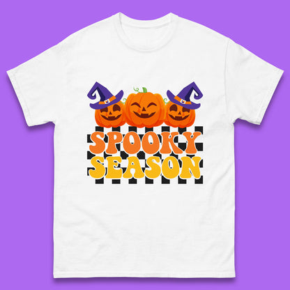 Spooky Season Halloween Jack-O-Lantern Pumpkins Spooky Vibes Mens Tee Top