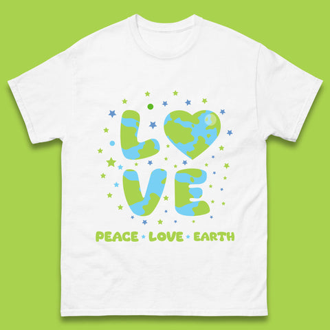 Peace Love Earth Environmental Climate Change Save The Earth Mens Tee Top
