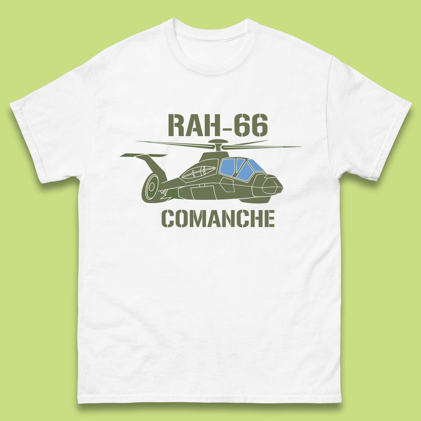 Boeing–Sikorsky RAH-66 Comanche US Army Gunship Attack Helicopter Mens Tee Top