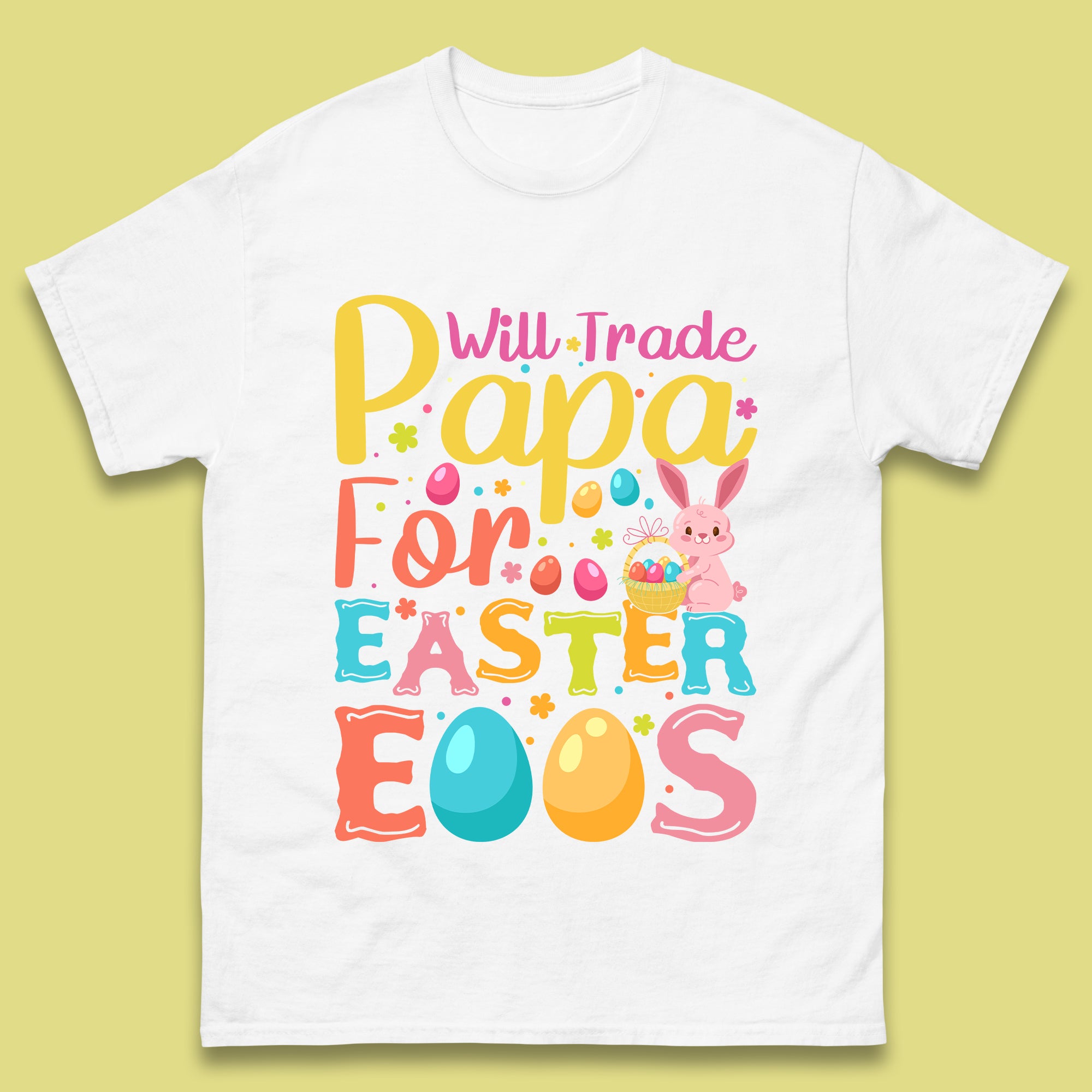 Papa For Easter Eggs Mens T-Shirt