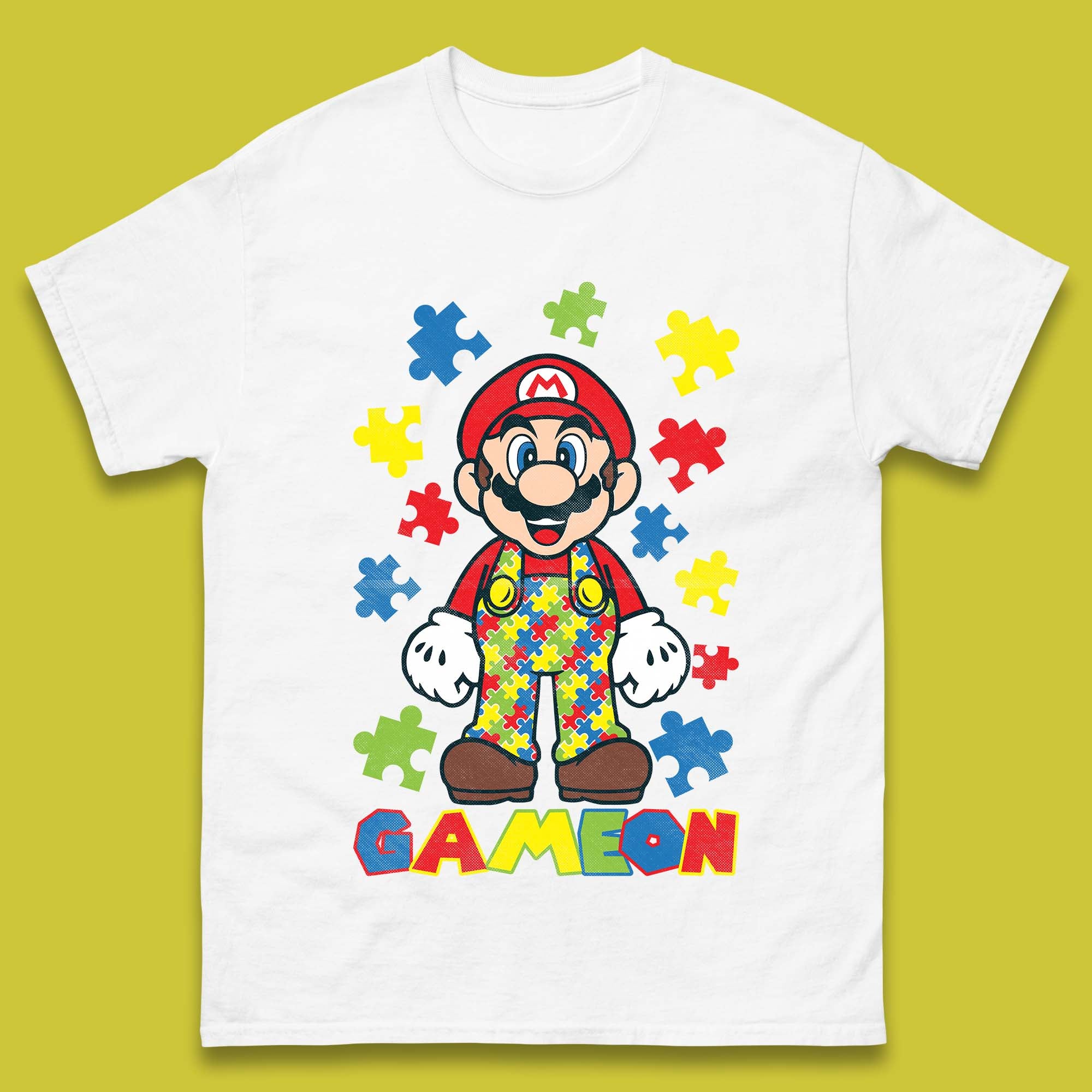 Autism Super Mario Mens T-Shirt