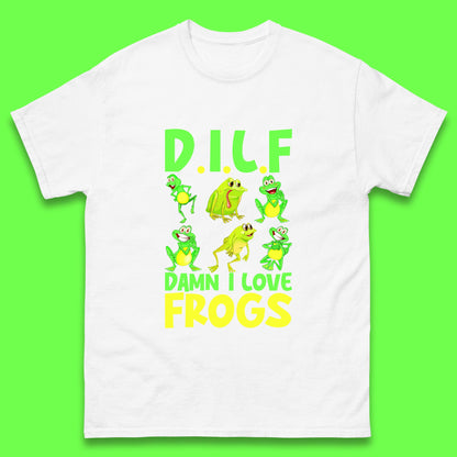 Dilf Damn I Love Frogs Funny Saying Animals Vintage Frog Lover Mens Tee Top