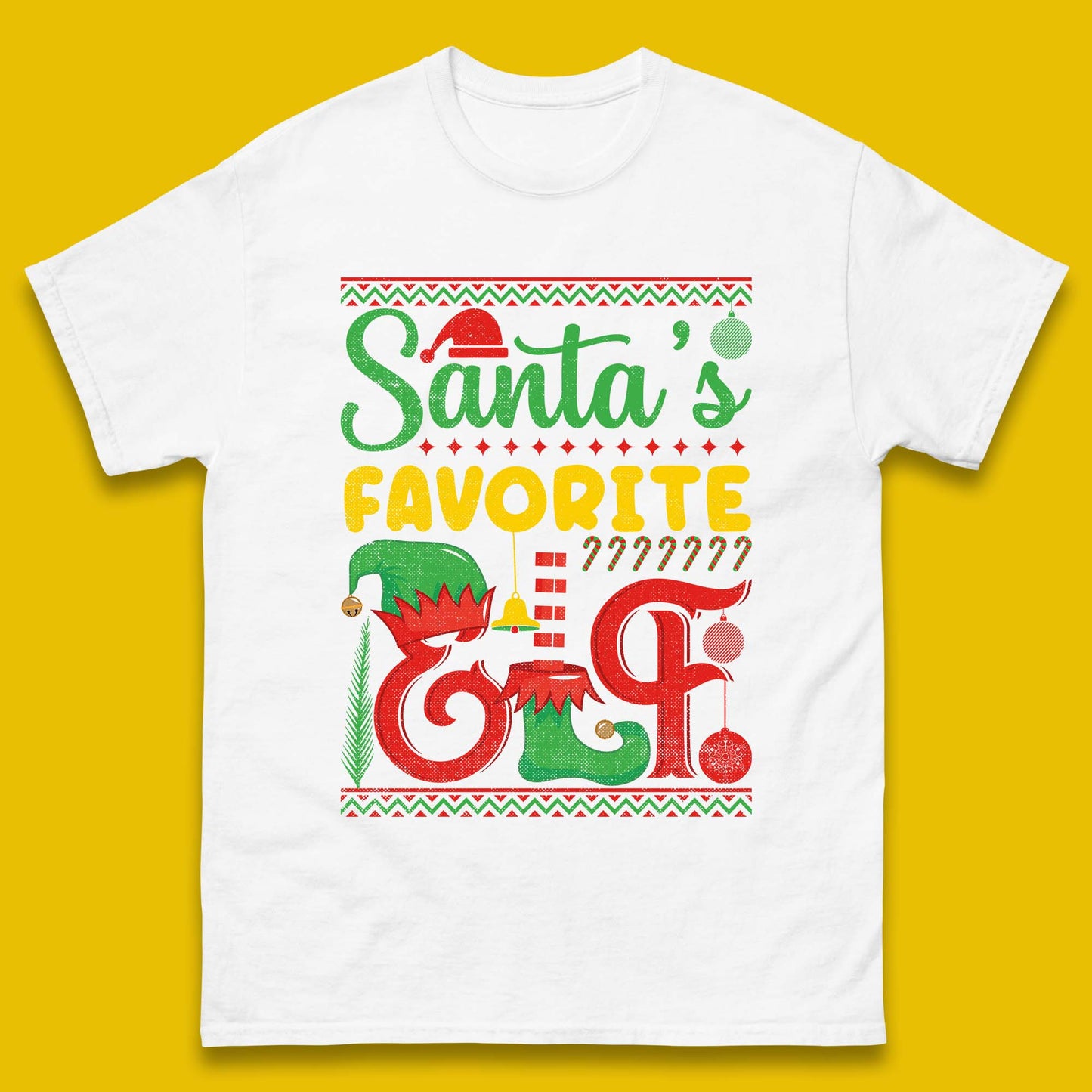 christmas santas favorite elf costume t shirt