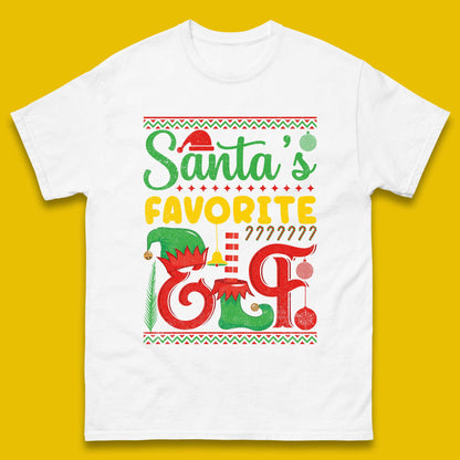 christmas santas favorite elf costume t shirt