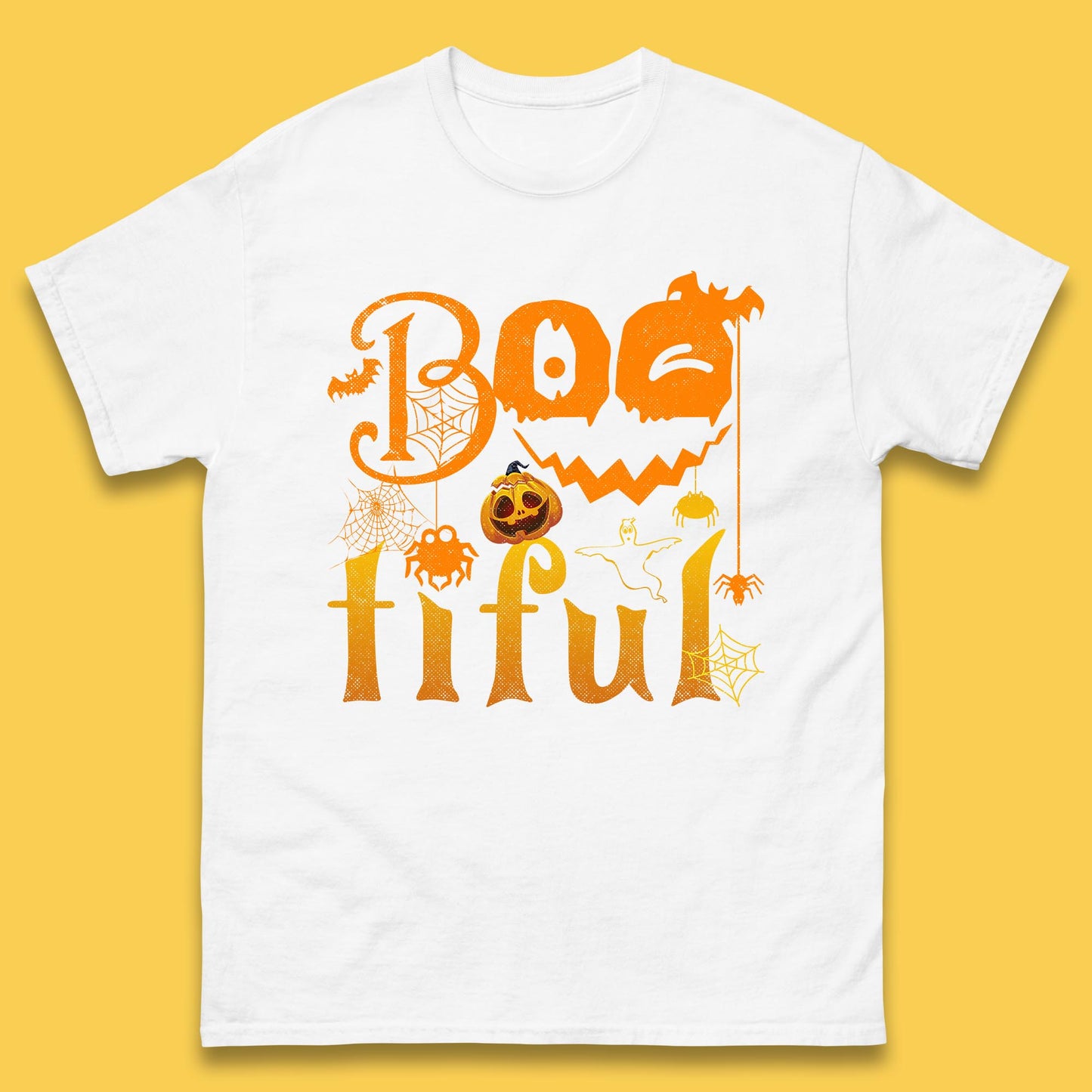 Bootiful Halloween Ghost Funny Boo Ghost Scary Spooky Season Mens Tee Top