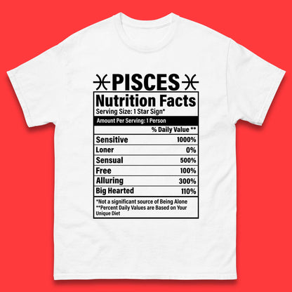 Pisces Nutrition Facts Mens T-Shirt