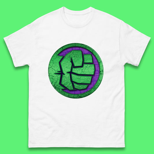 Marvels Avengers The Incredible Hulk Smash Fist Circle Logo Hulk Giant Man Hulk Superhero Movies Mens Tee Top