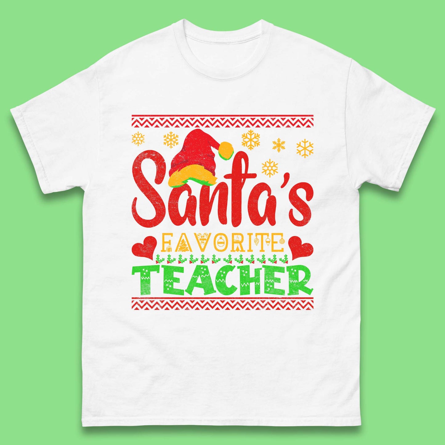 christmas santas favorite teacher t shirt