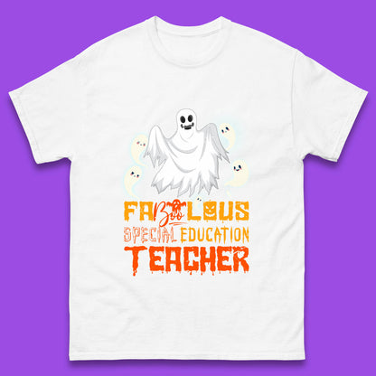 Fabolous Special Education Teacher Halloween Fabulous Spooky Ghost Teacher Mens Tee Top