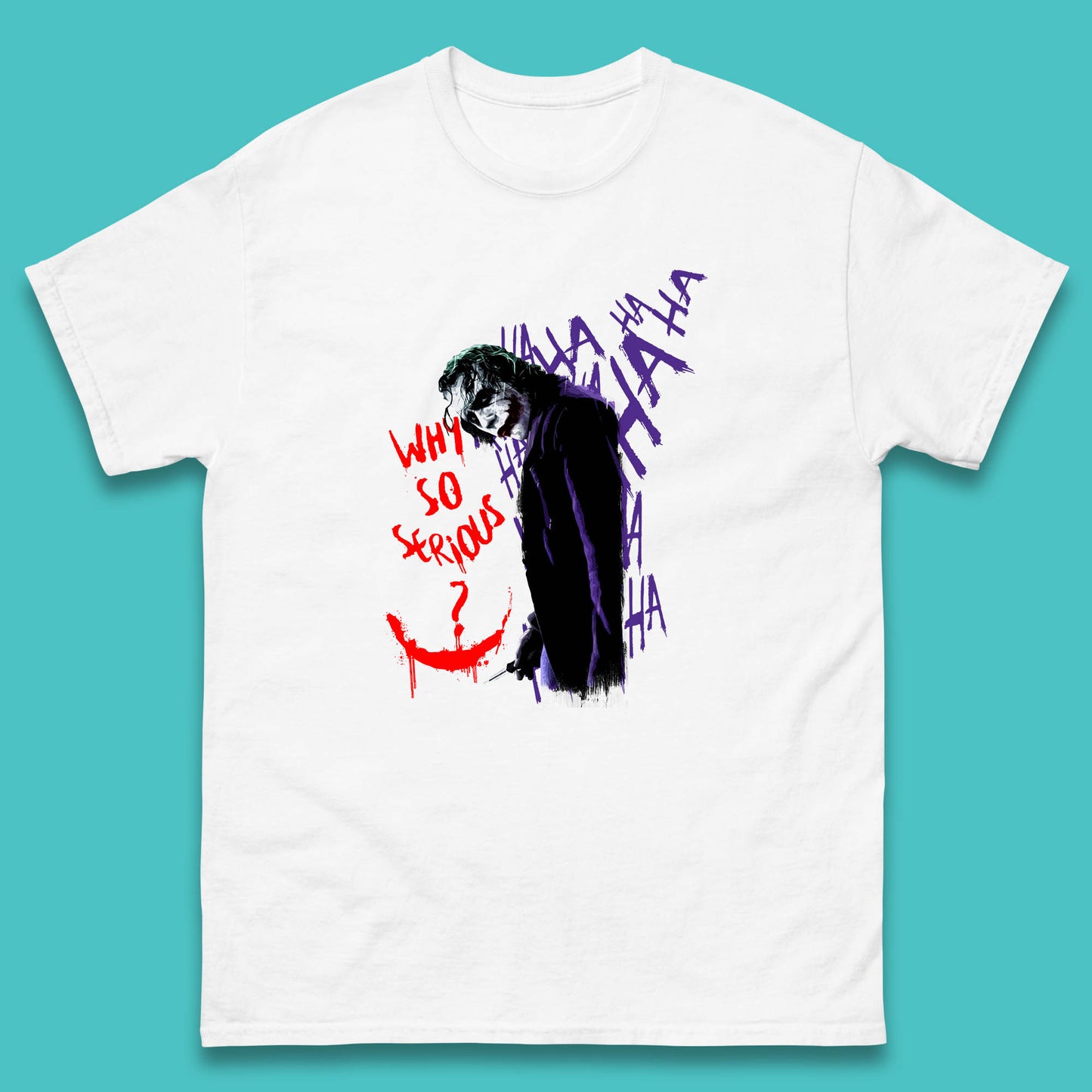 Why So Serious? Haha Joker Funny Evil Joke Movie Villain Comic Book Character Supervillain Mens Tee Top