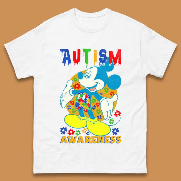Autism Awareness Mickey Mouse Mens T-Shirt