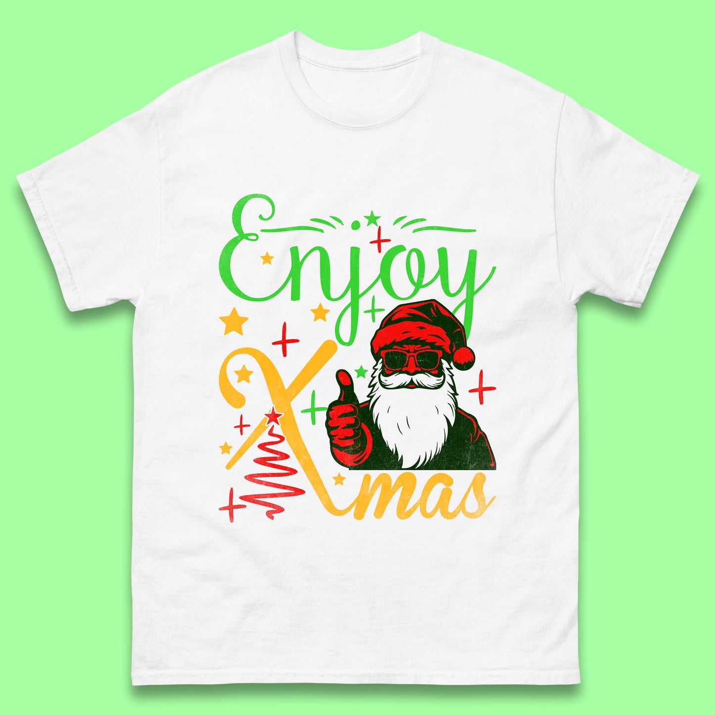 santa claus thumbs up christmas t shirt