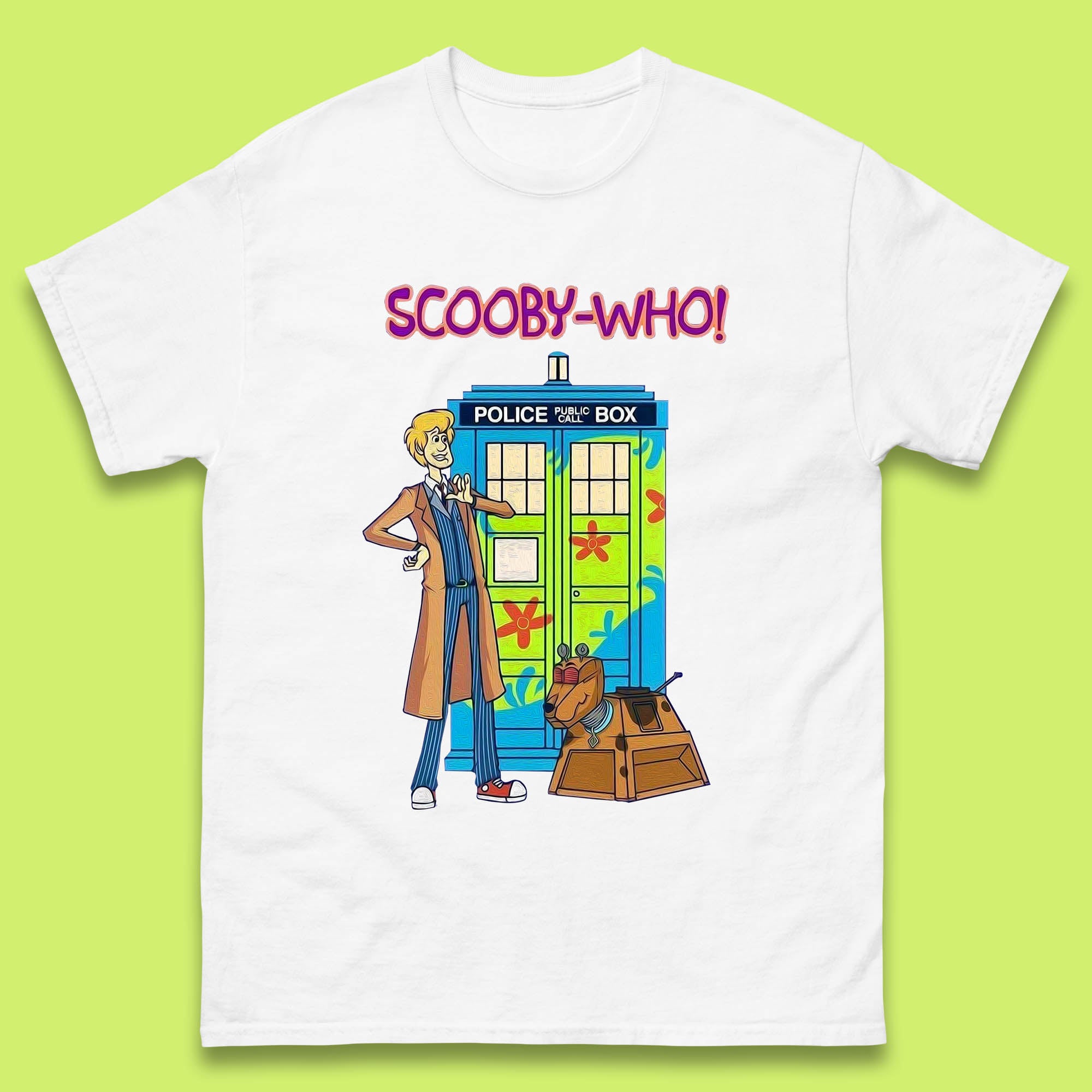 Maglietta Uomo Doctor Who: Police Box Tardis Dalek, Fantasiosa Con Stampa, Colore Nero, Taglia XXL, Cotone Di Qualità