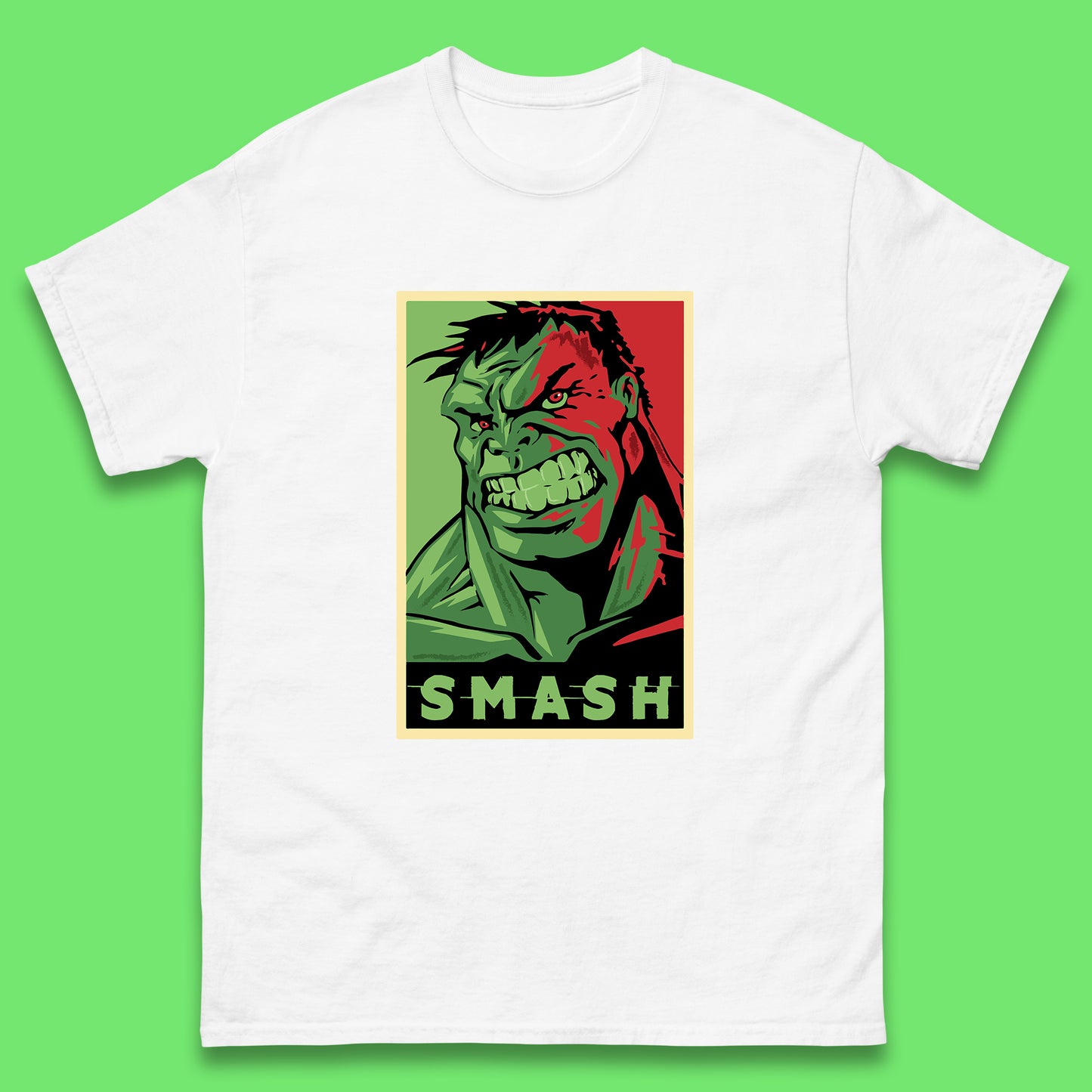 Marvels Avengers The Incredible Hulk Angry Face Smash Hulk Giant Man Hulk Superhero Movie Character Mens Tee Top