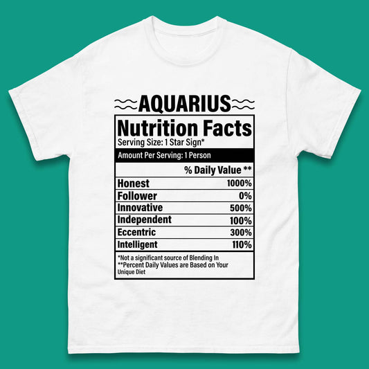 Aquarius Nutrition Facts Mens T-Shirt