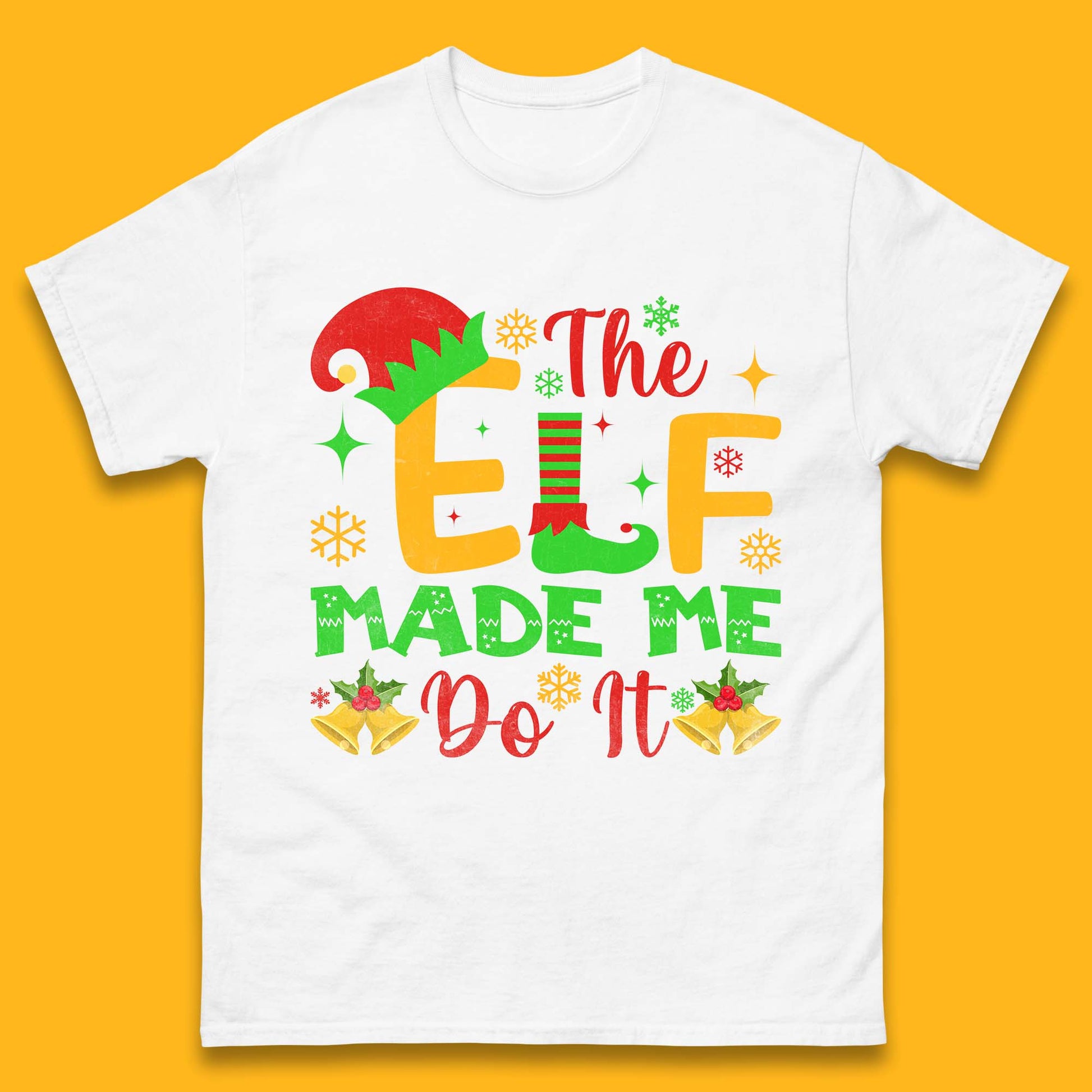 the elf made me do it christmas t shirt