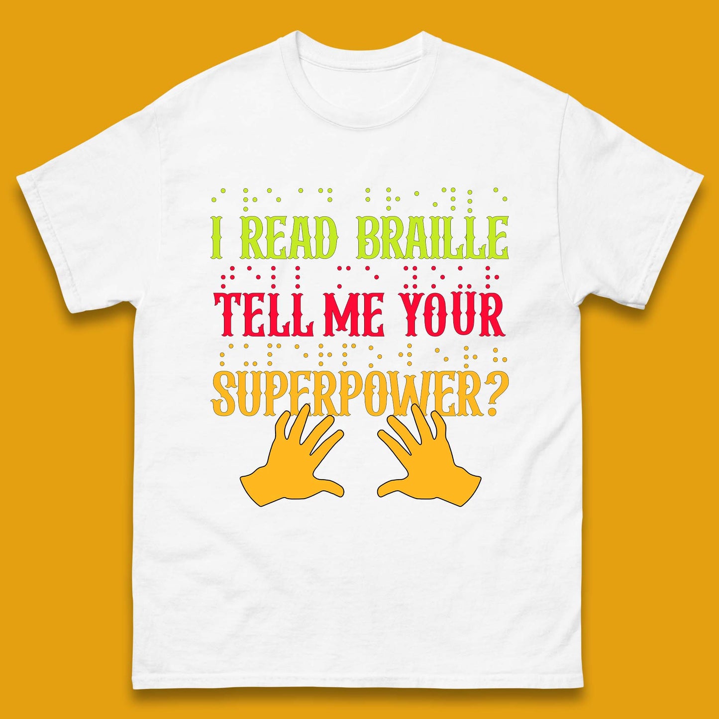 Braille Superpower Mens T-Shirt