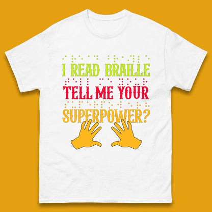Braille Superpower Mens T-Shirt