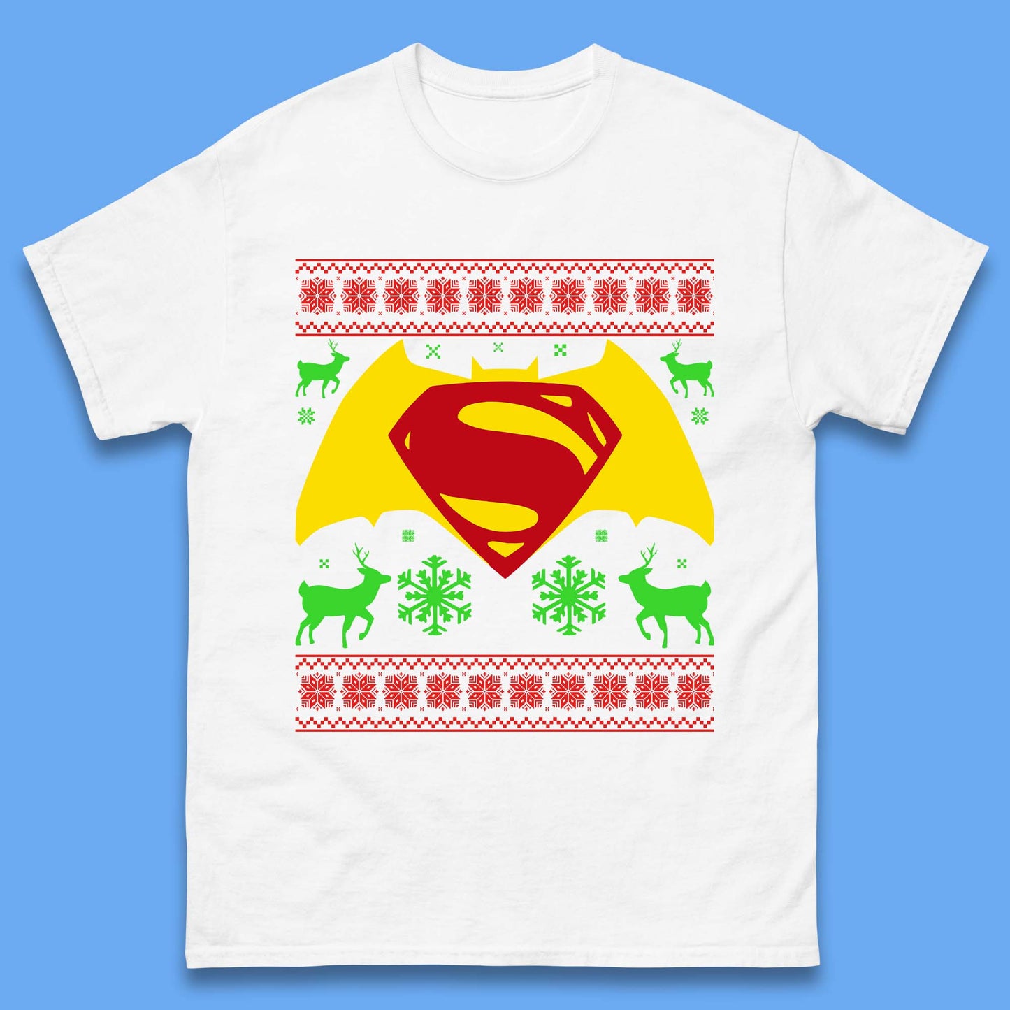 Batman V Superman Christmas Mens T-Shirt