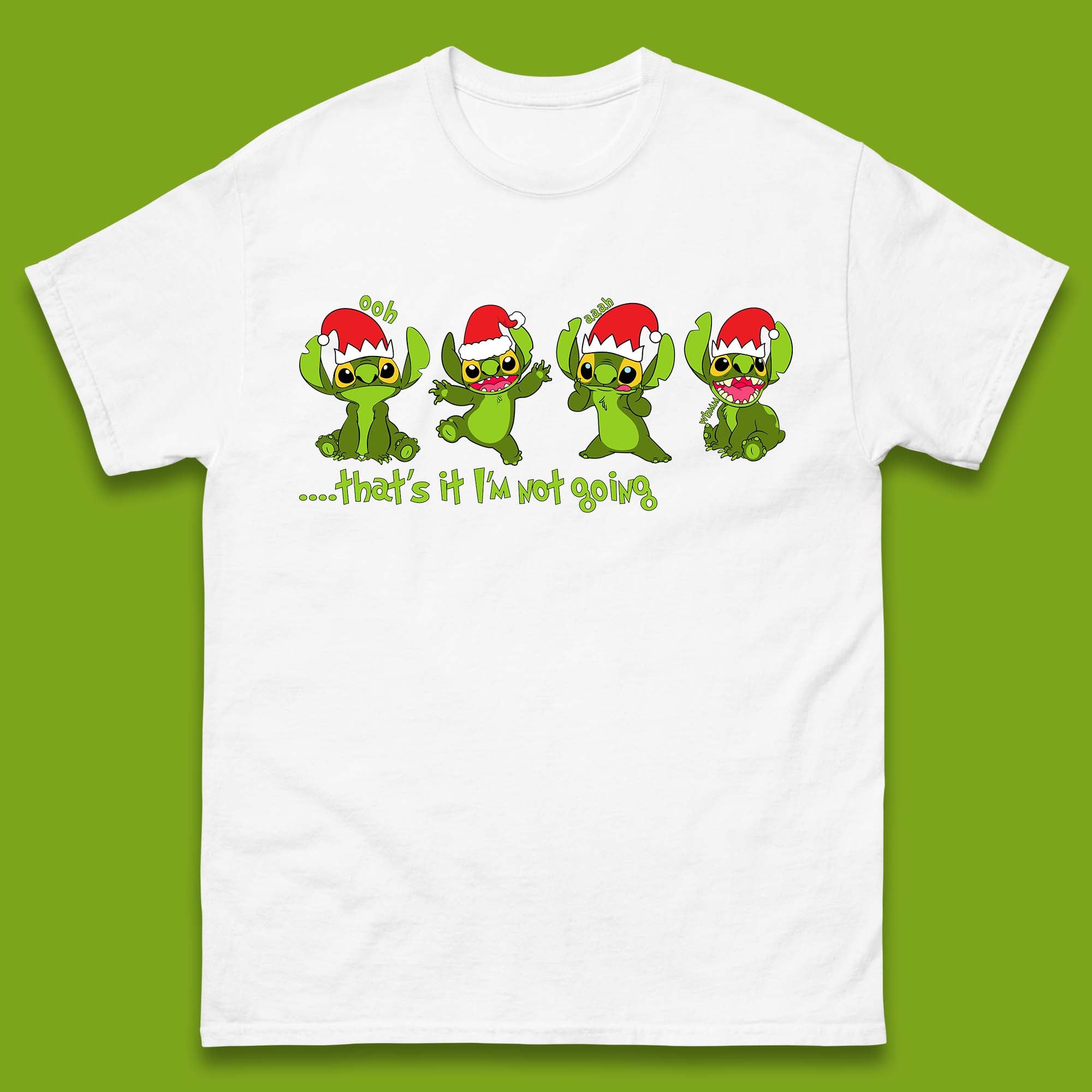 Grinch Stitch Christmas Mens T-Shirt