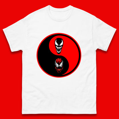 Marvel Comics Carnage And Venom Fictional Movie Character Anime Yin Yang Spoof Mens Tee Top