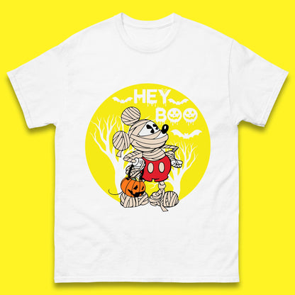 Hey Boo Disney Halloween Mickey Mouse Mummy Trick Or Treat Spooky Vibes Mens Tee Top