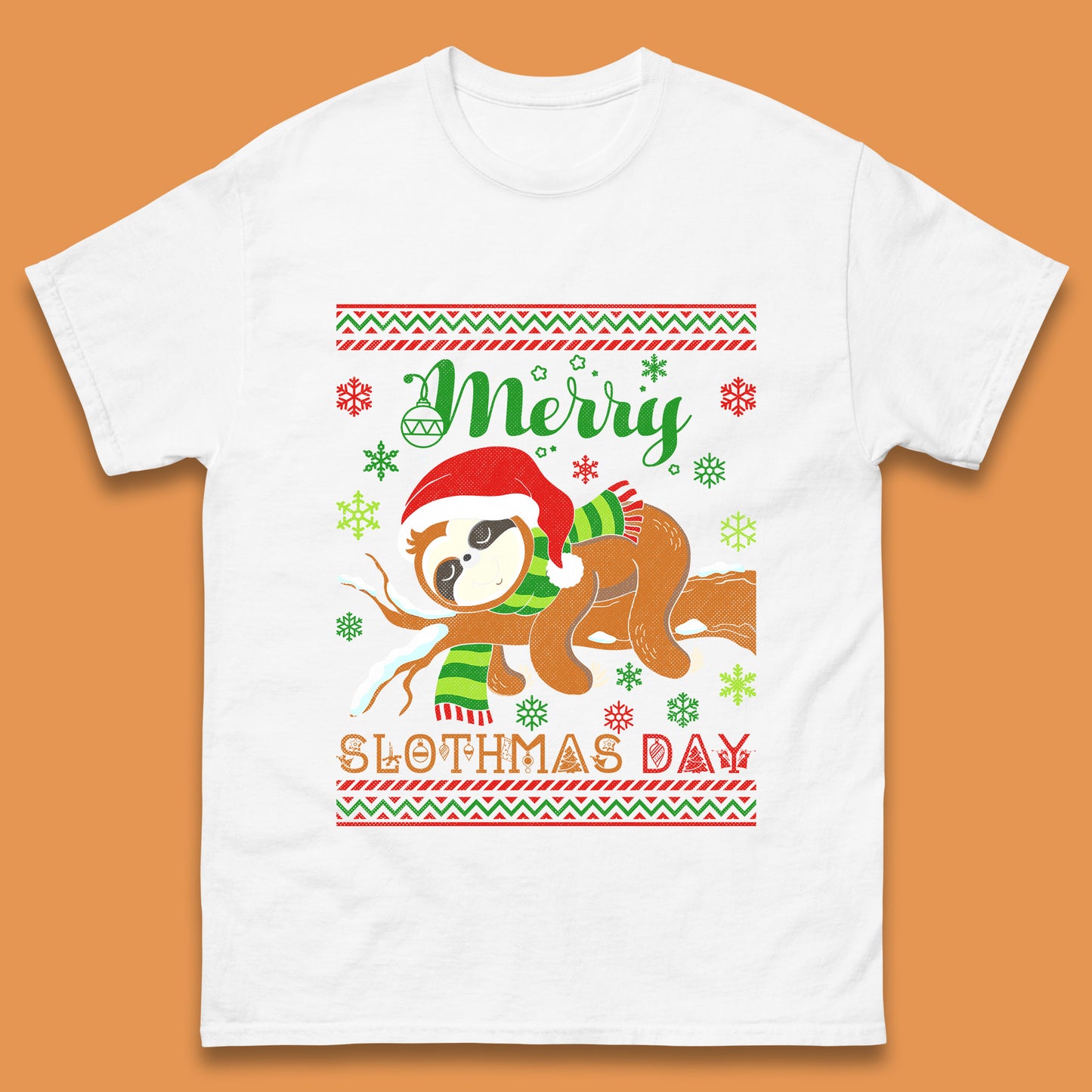 sloth christmas t shirt