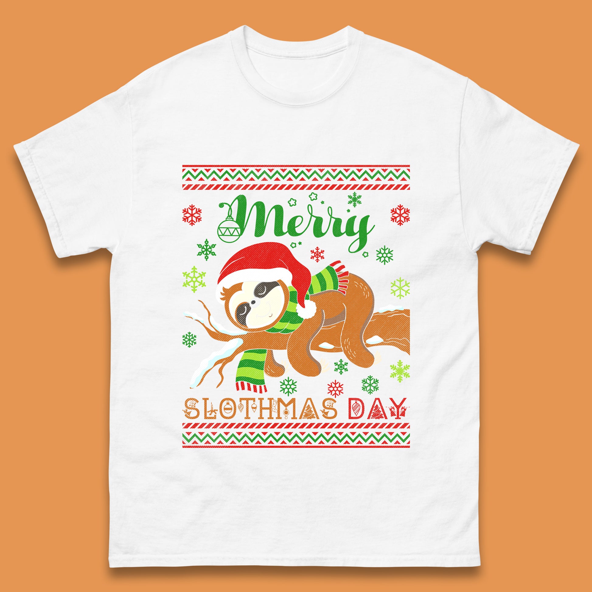 sloth christmas t shirt