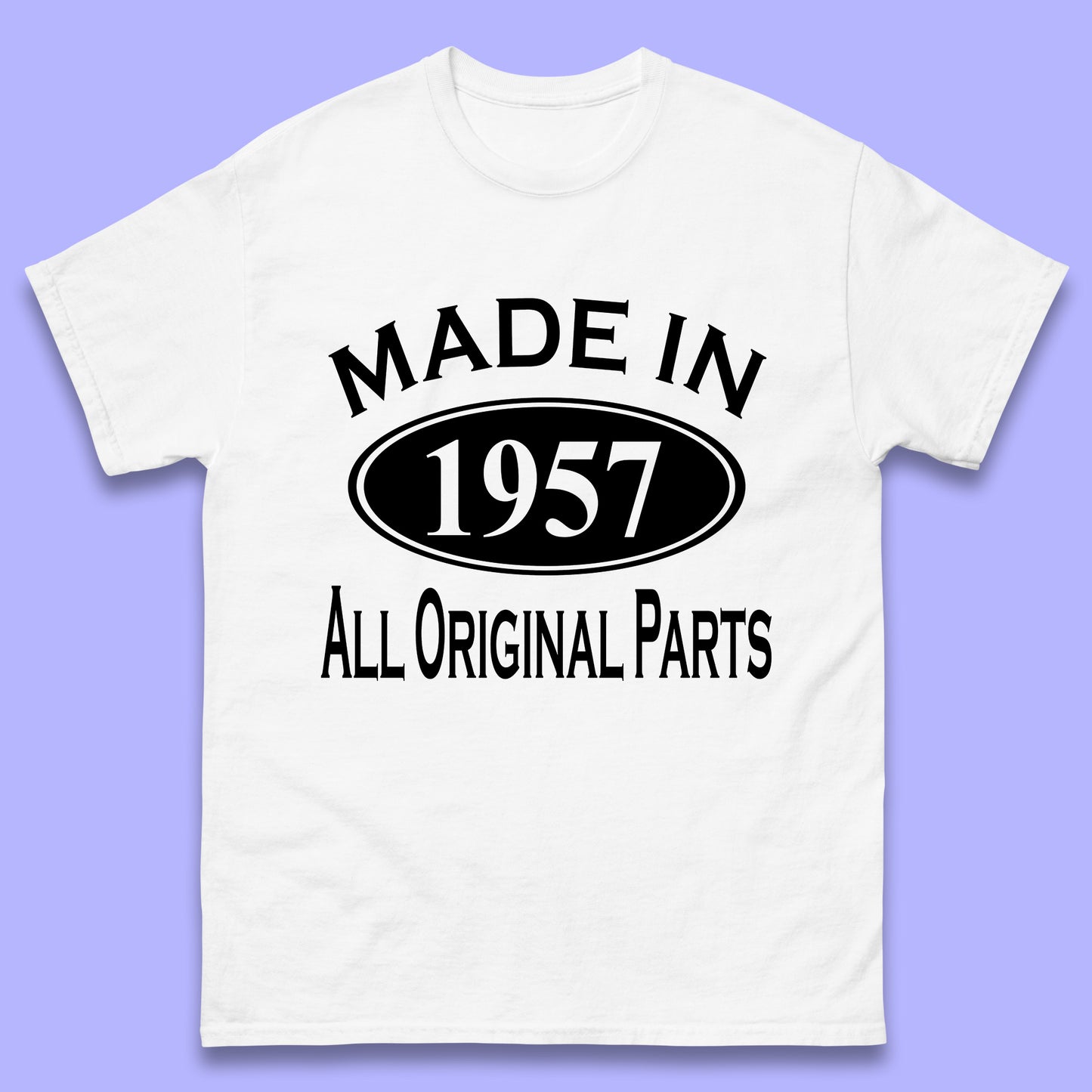 Made In 1957 All Original Parts Vintage Retro 66th Birthday Funny 66 Years Old Birthday Gift Mens Tee Top