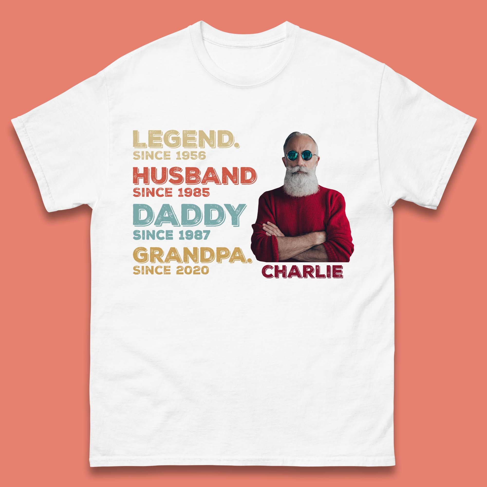 Personalised Legend Husband Daddy Grandpa Mens T-Shirt
